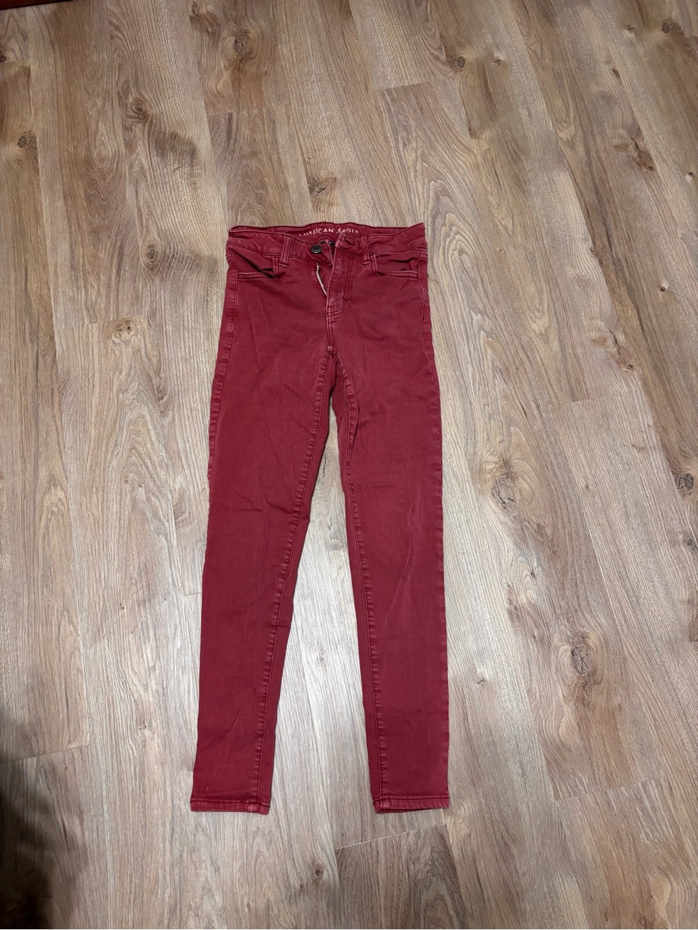 American Eagle Outfitters Women's Burgundy Skinny Jeans